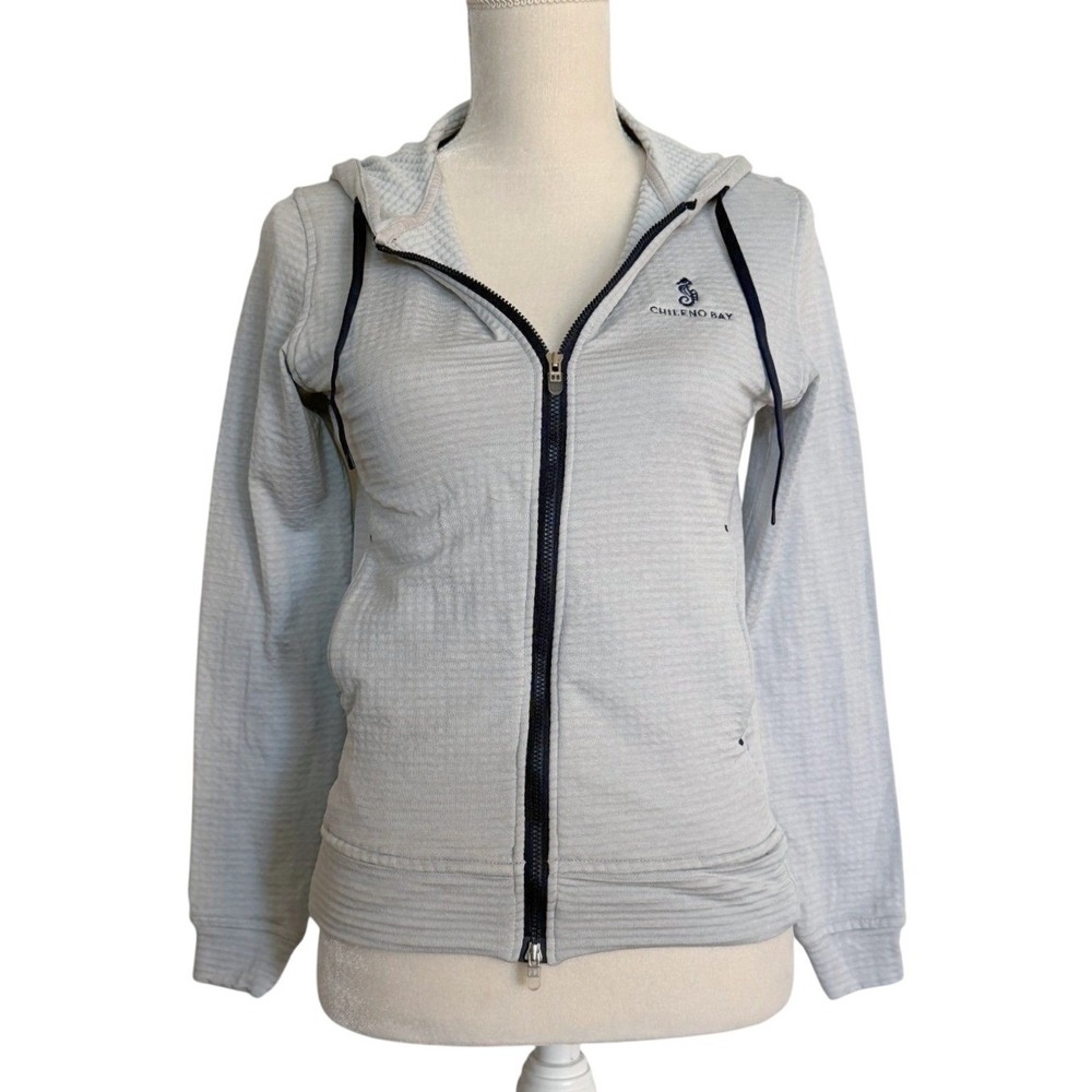 Peter Millar Womens XS Waffle Performance Stretch Full-Zip Hoodie Workout Active